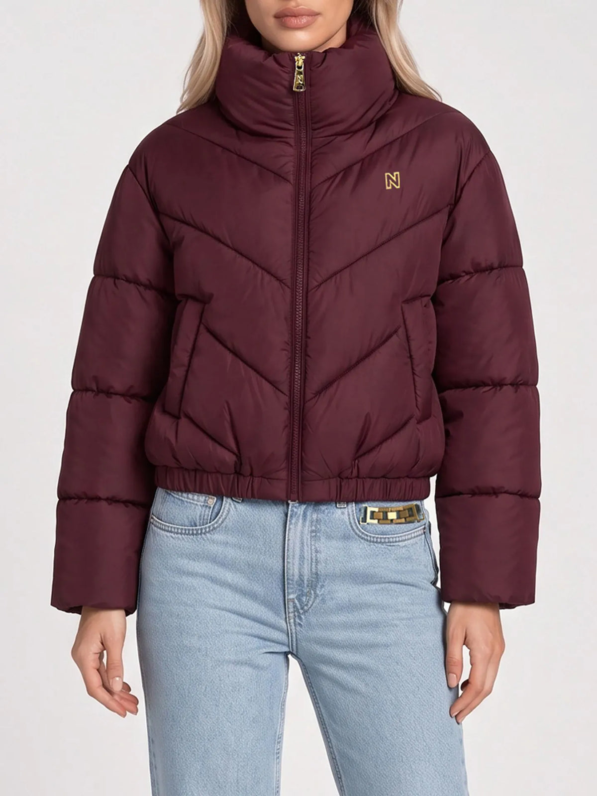 Anatolia Puffer Jacket Grape Wine Nikkie