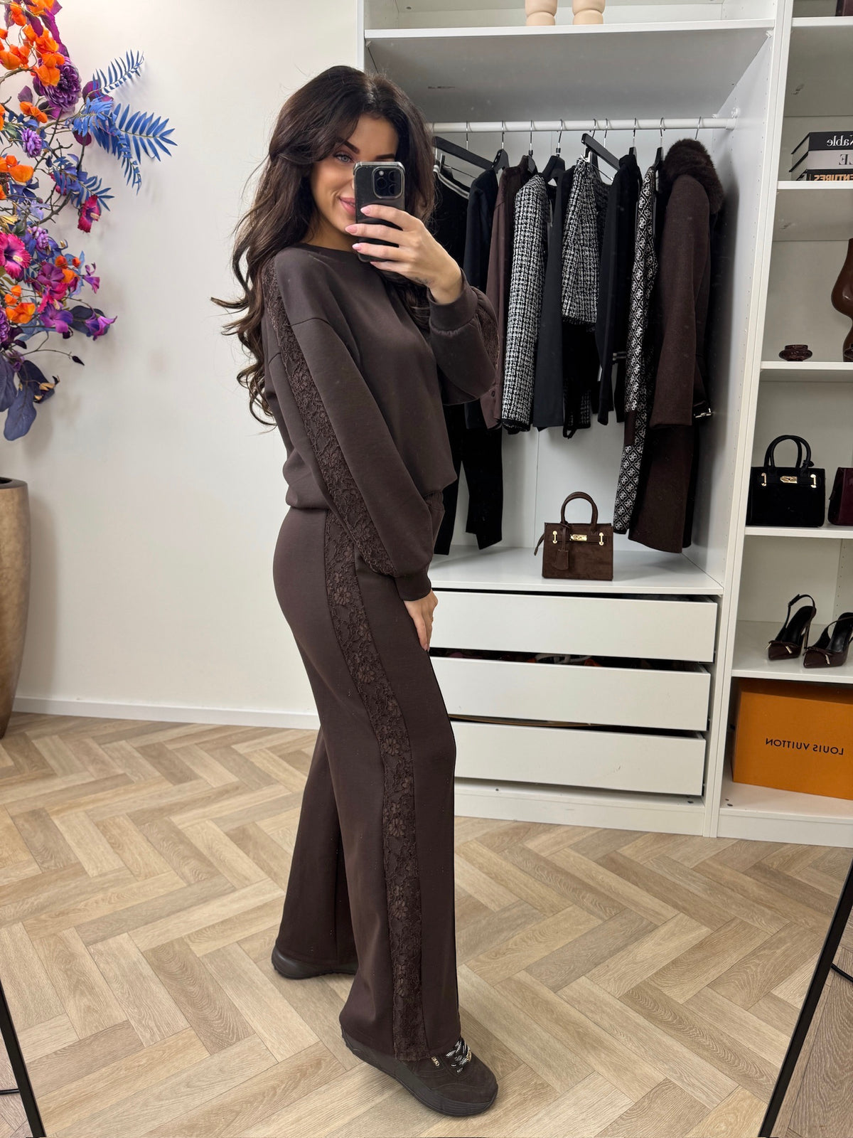 Joggings Set Lace  Choco