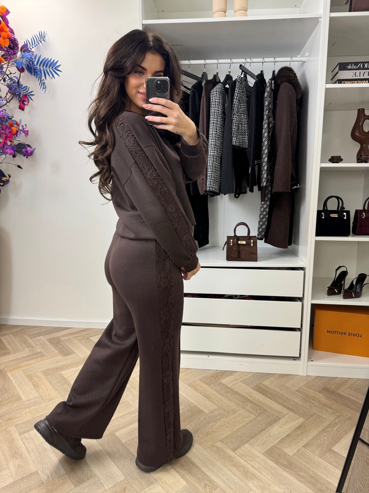 Joggings Set Lace  Choco