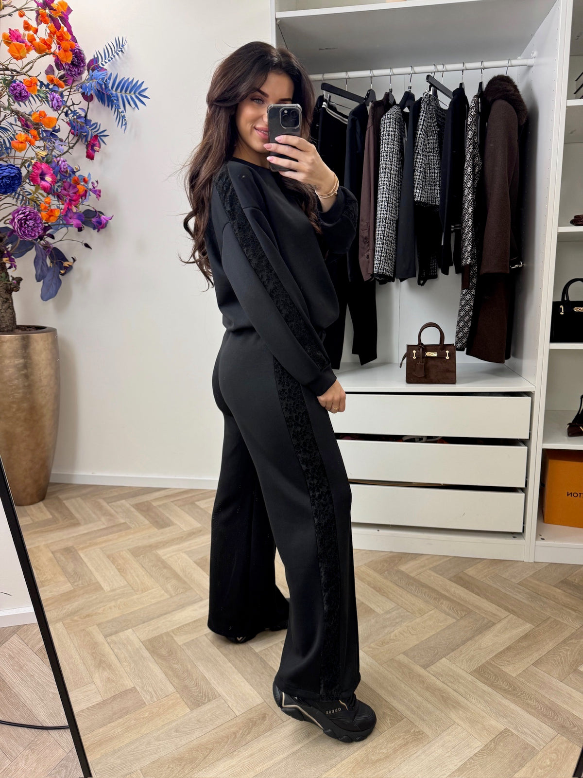 Joggings Set Lace  Black