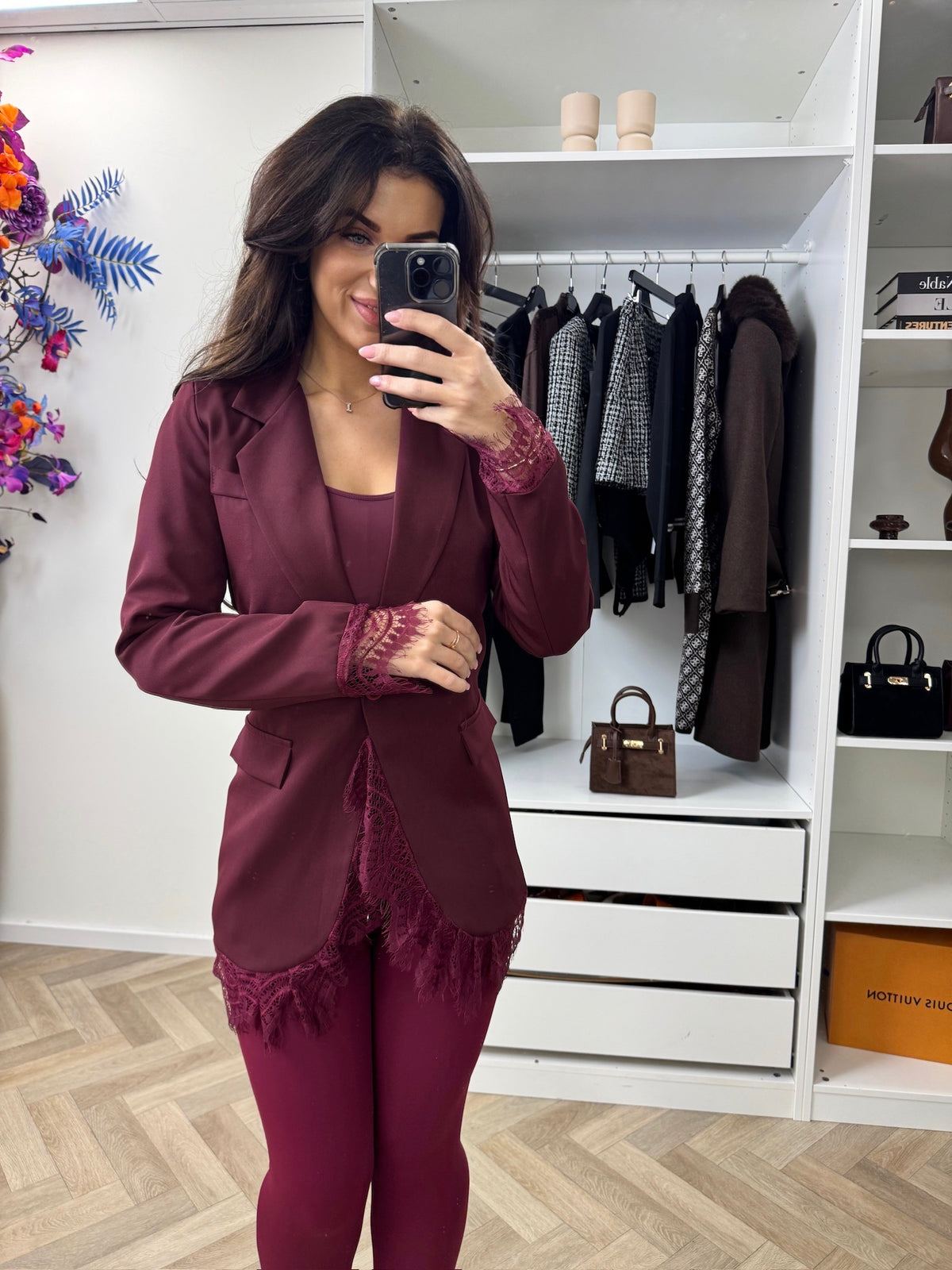 Blazer Lace Bordeaux