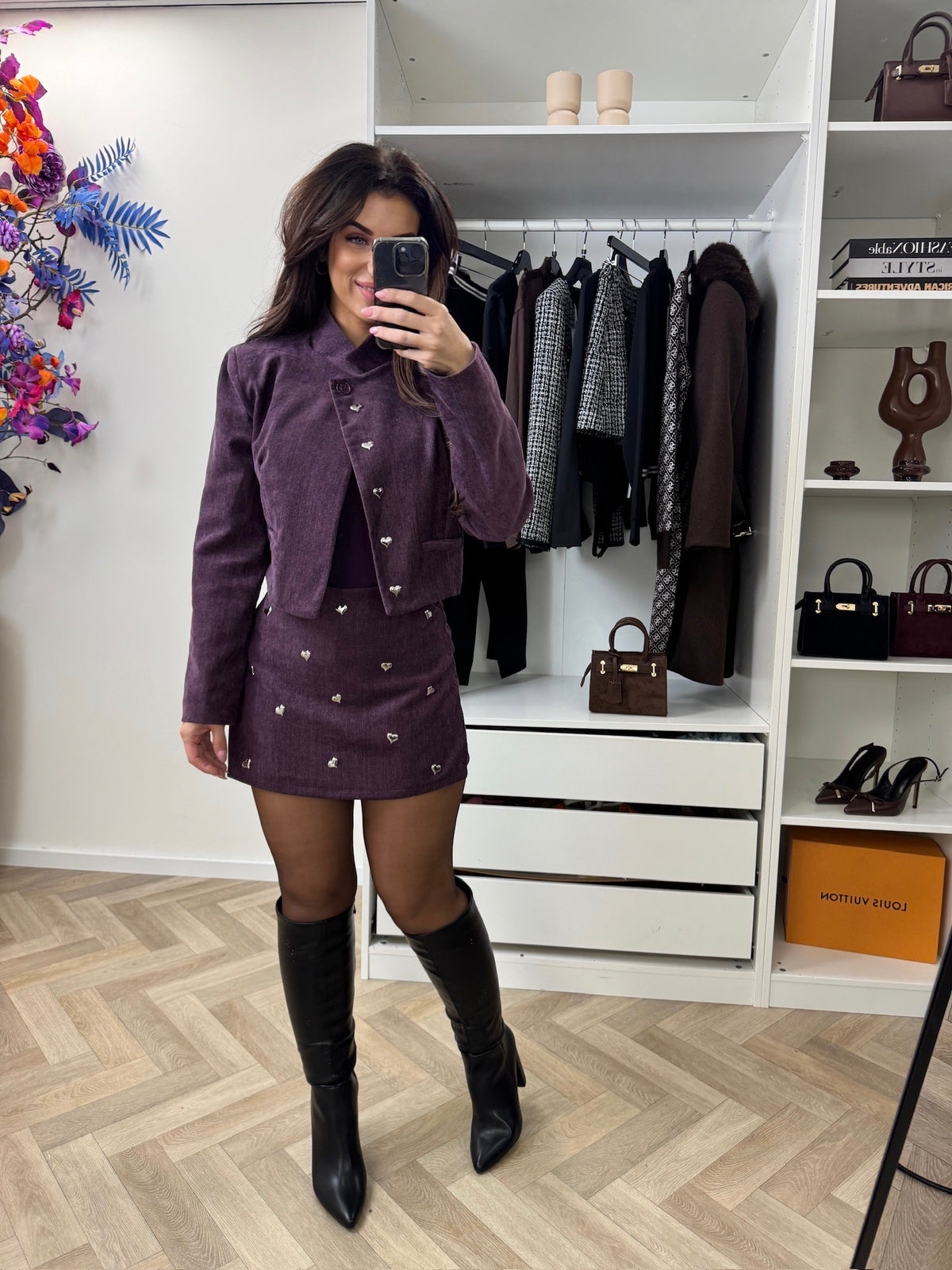 Jacket With Hearts Magenta PR53321