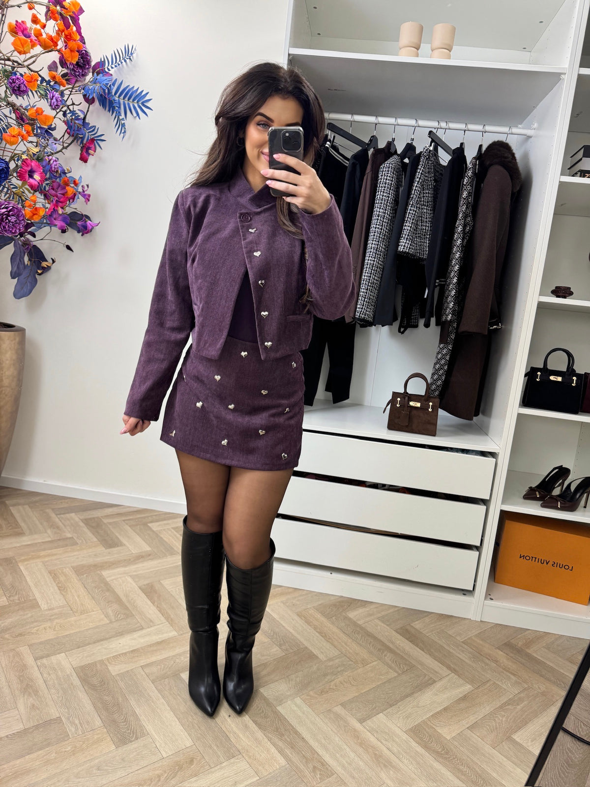 Jacket With Hearts Magenta PR53321