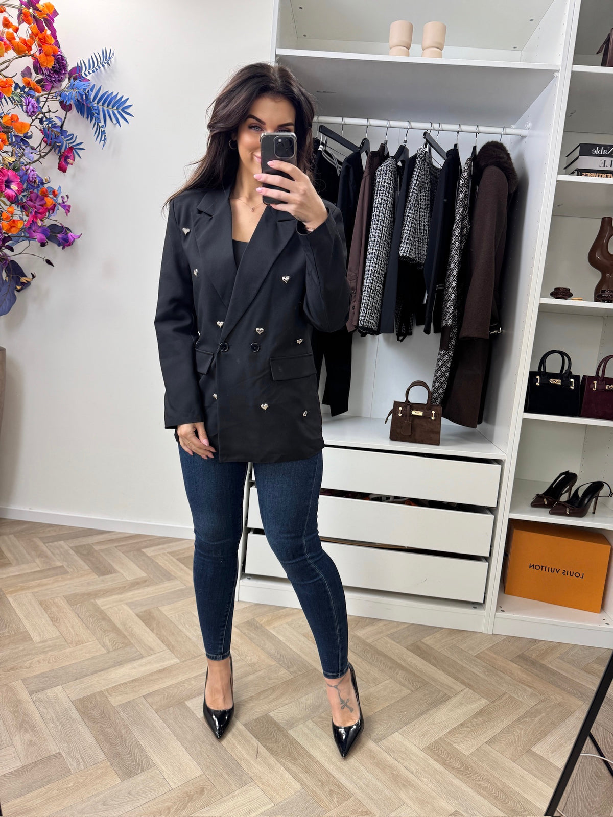 Blazer Mini Hearts Black