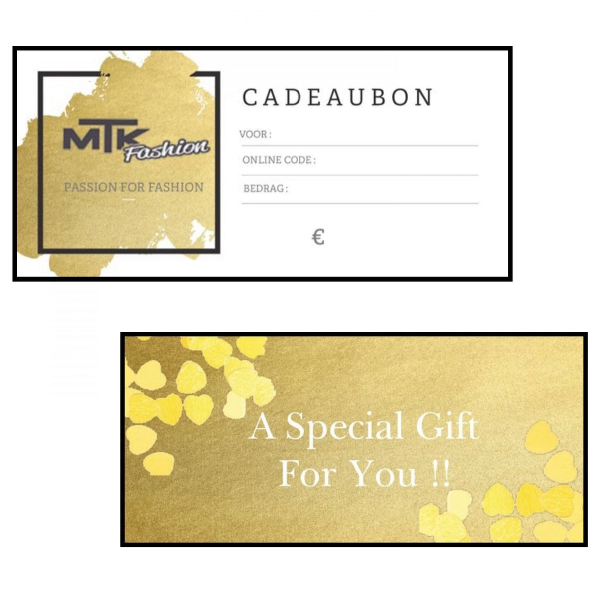 Cadeaubon diverse bedragen