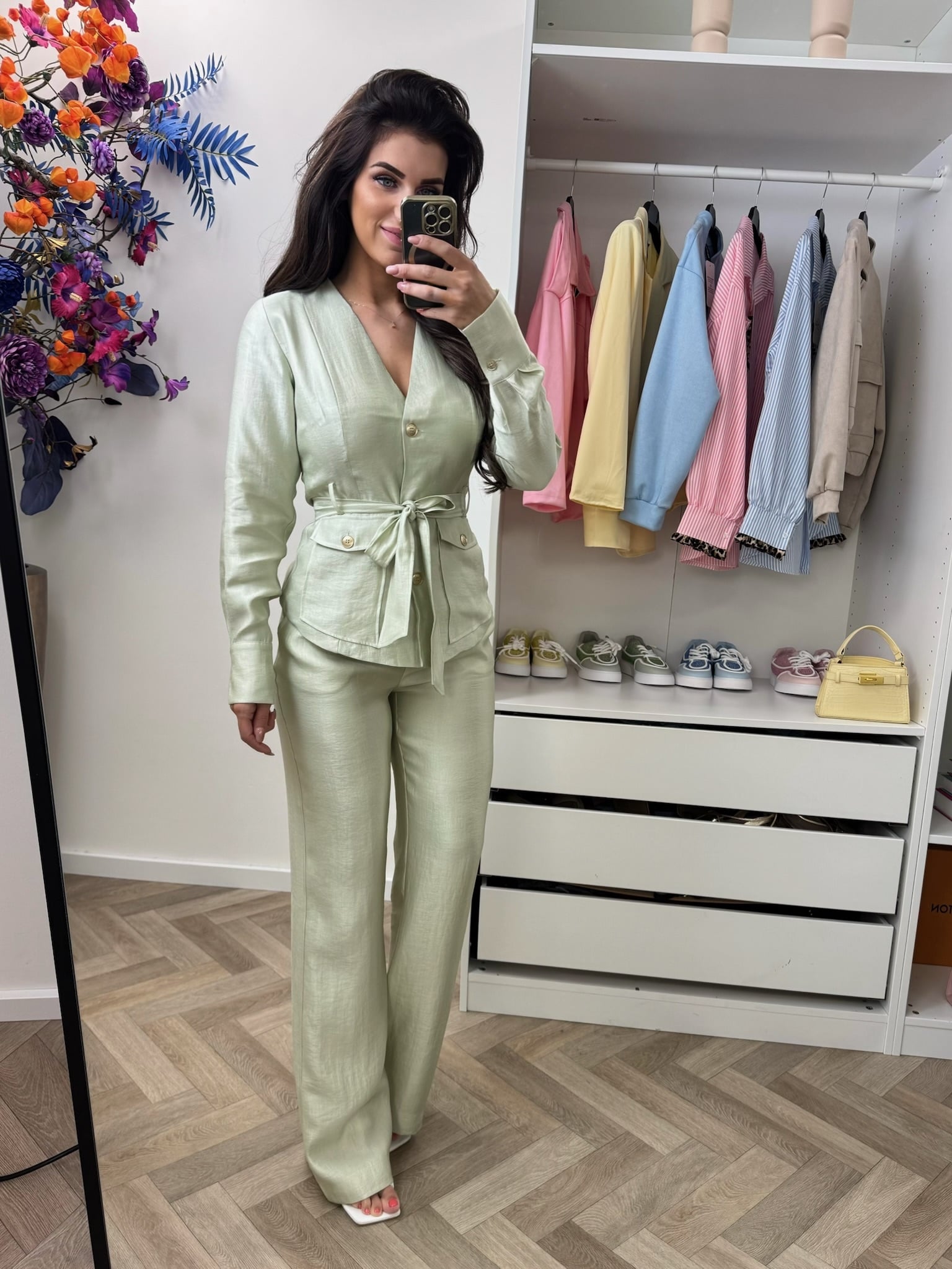 Blouse Porlamar Wrap Aloe Vera Nikkie