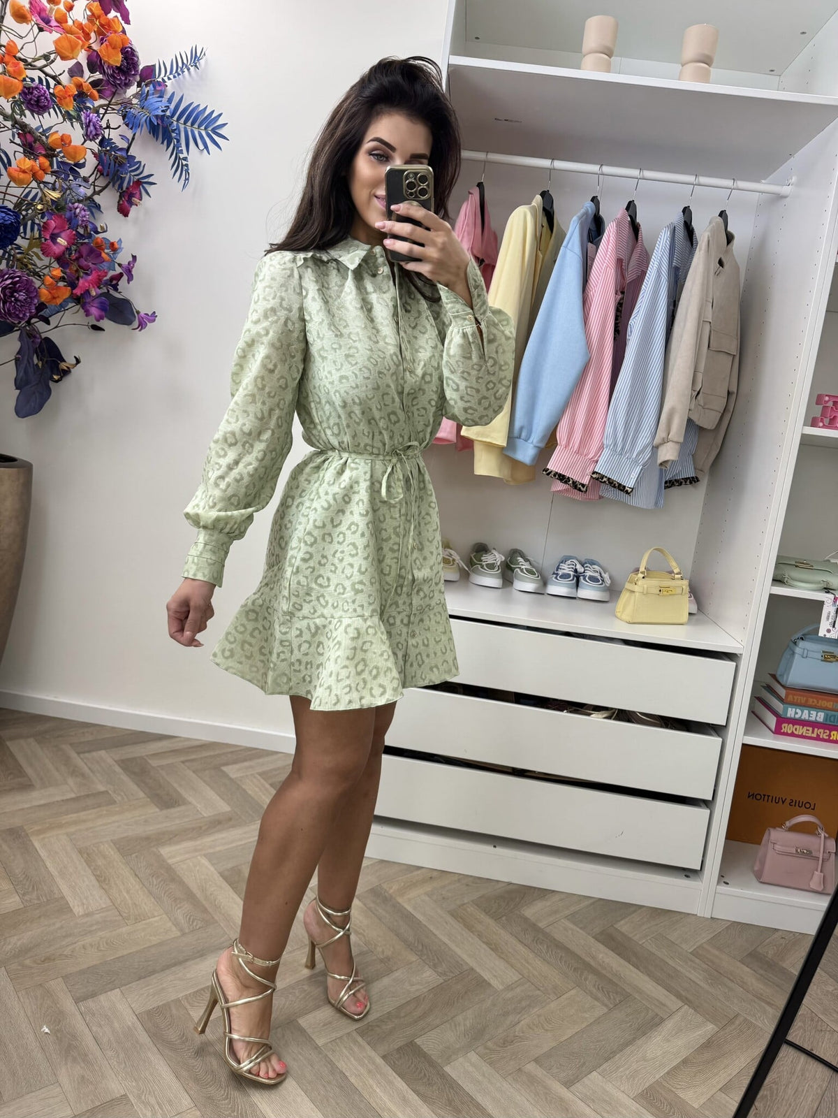 Dress Pragues Leopard Aloe Vera Nikkie