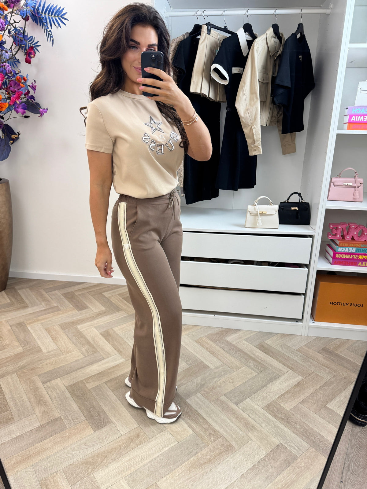 T-shirt Elettra Taupe Guess 1324