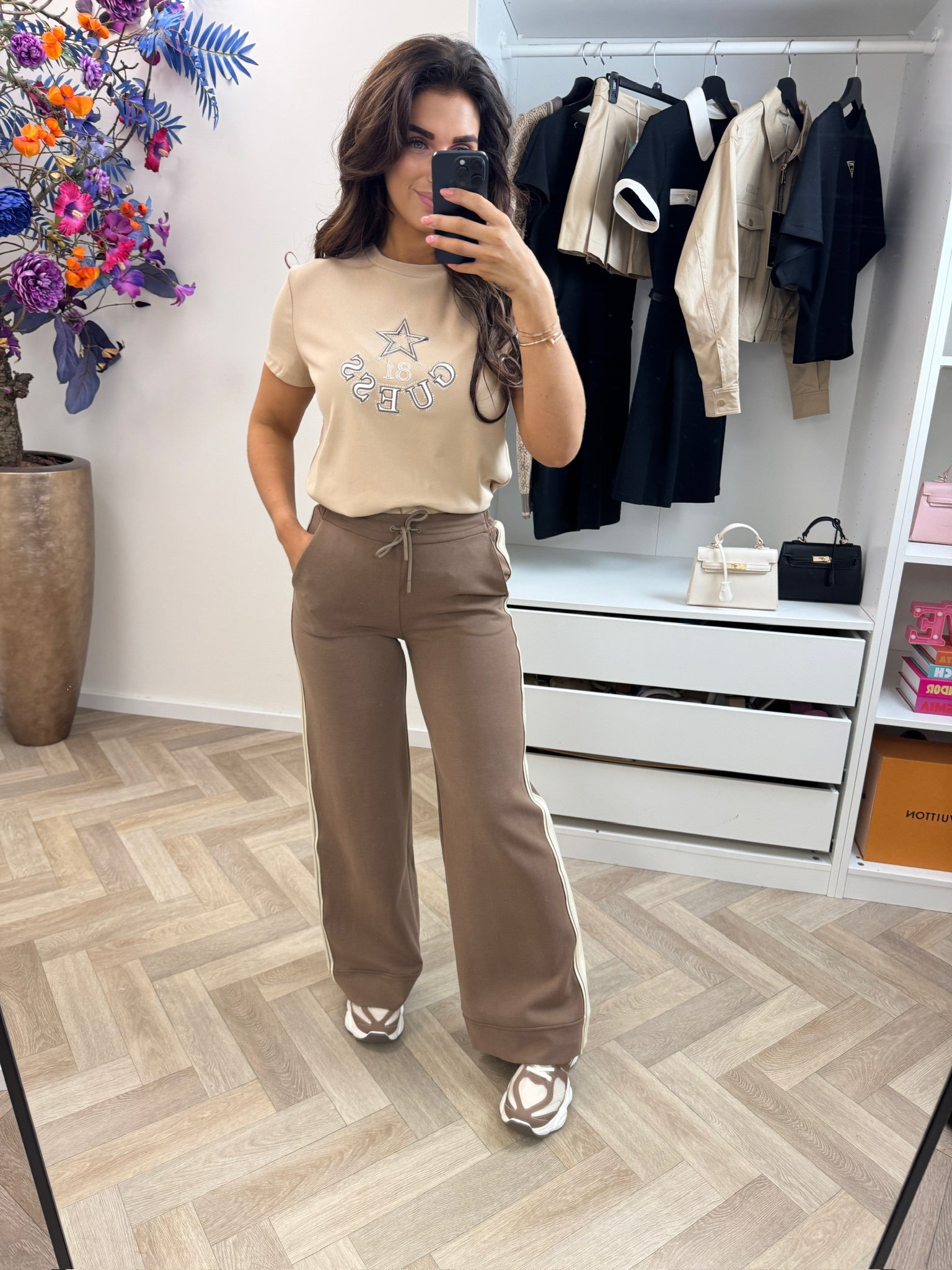 T-shirt Elettra Taupe Guess 1324