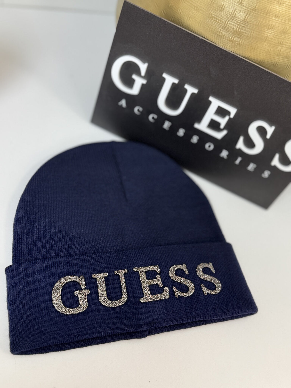 Beanie Diamonds Guess Navy 1377