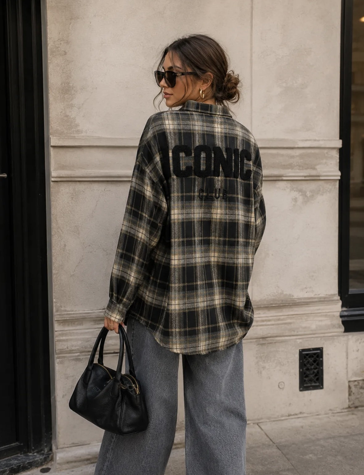 Oversized ruit blouse Iconic CH378 Black