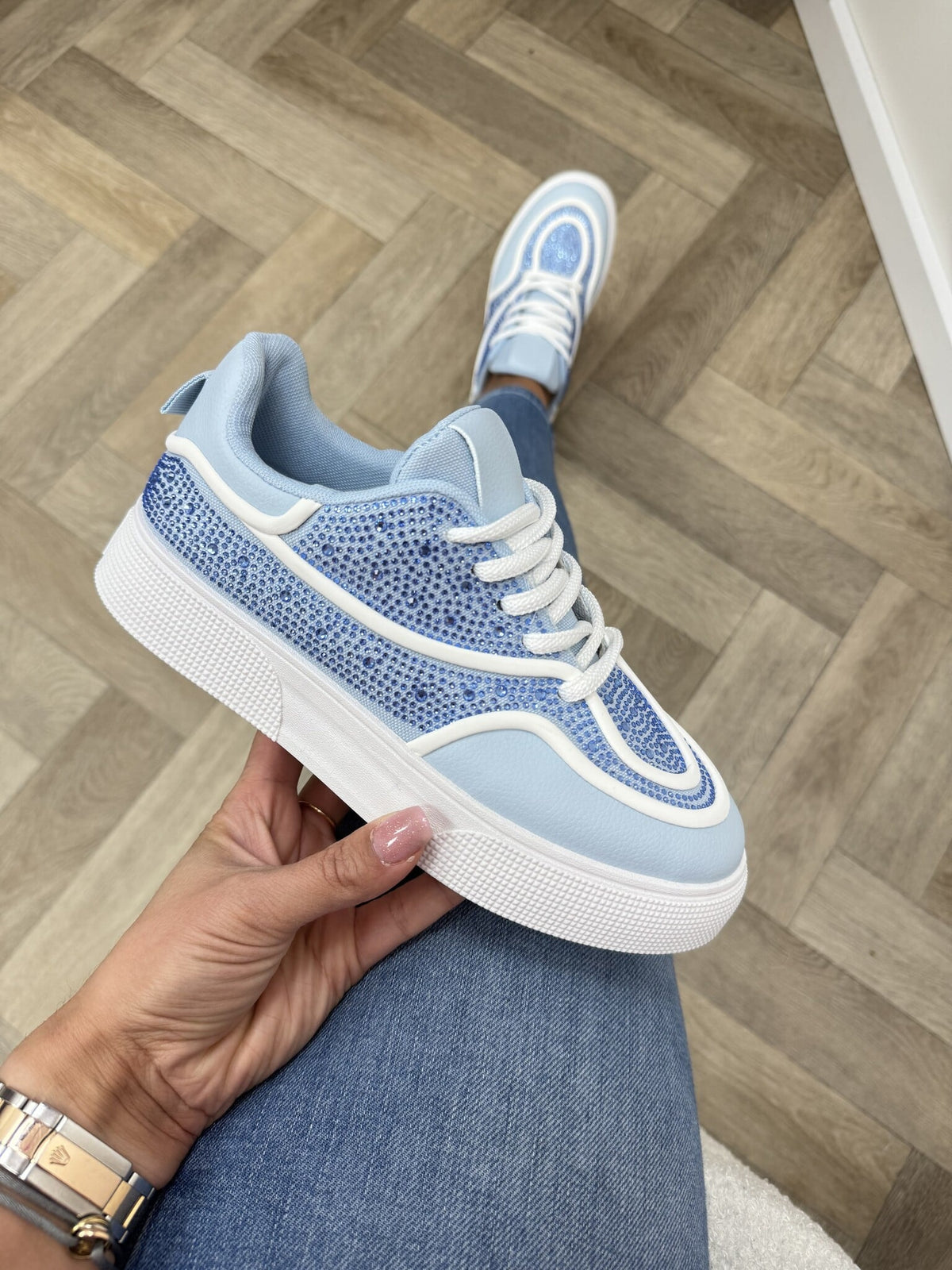 Sneakers Diamonds 9030 light blue