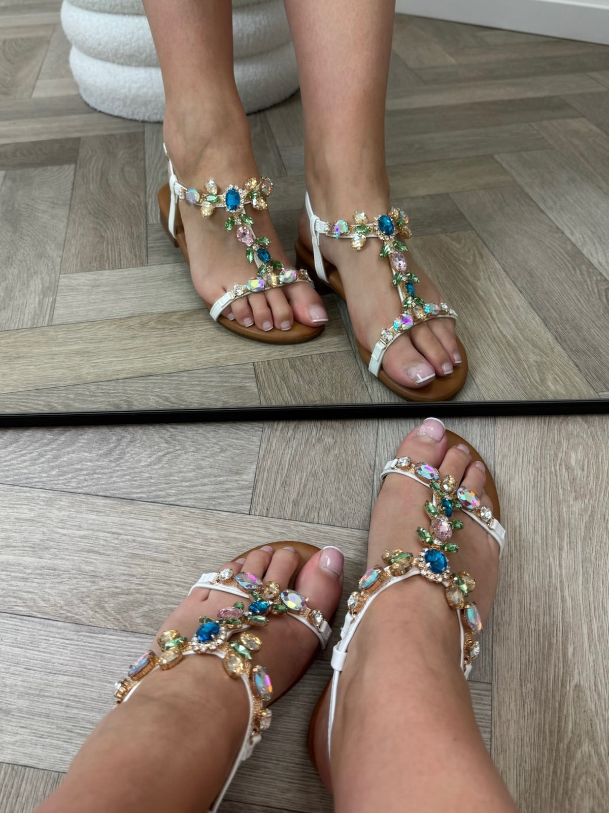 Sandaal Diamonds AM-340  White