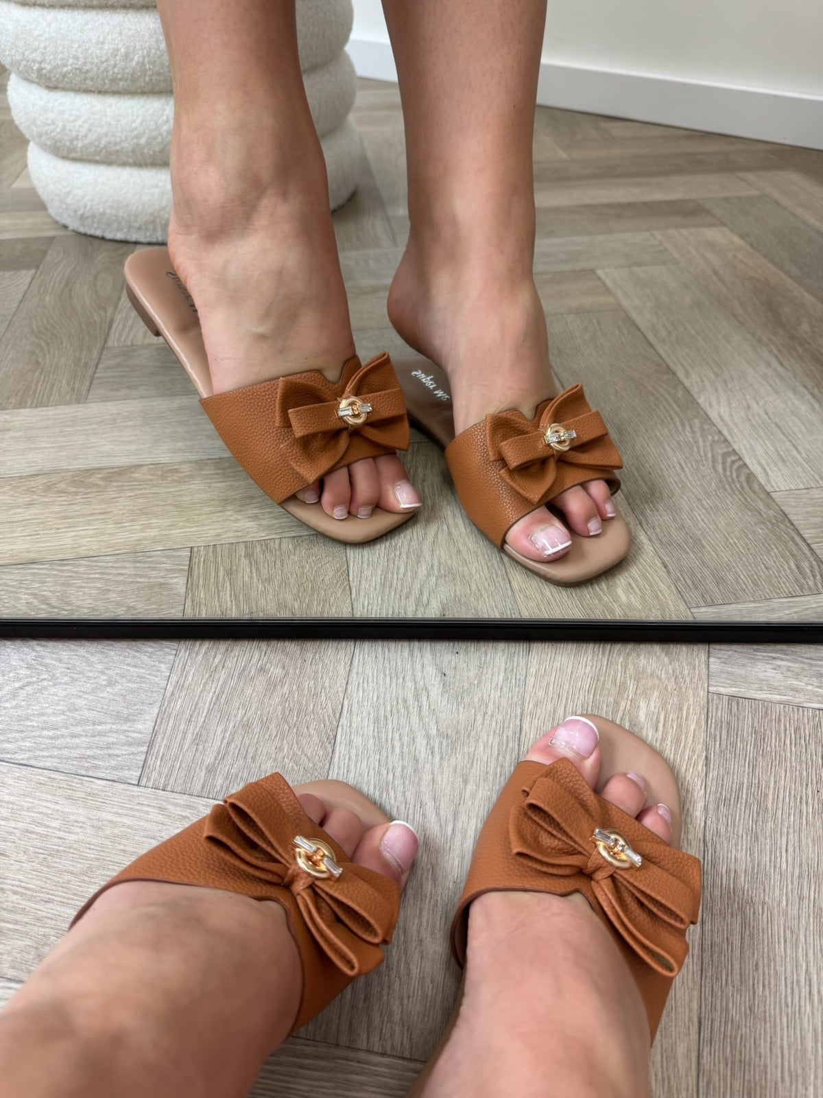 Slippers Gina Strikje HL003-PL Camel