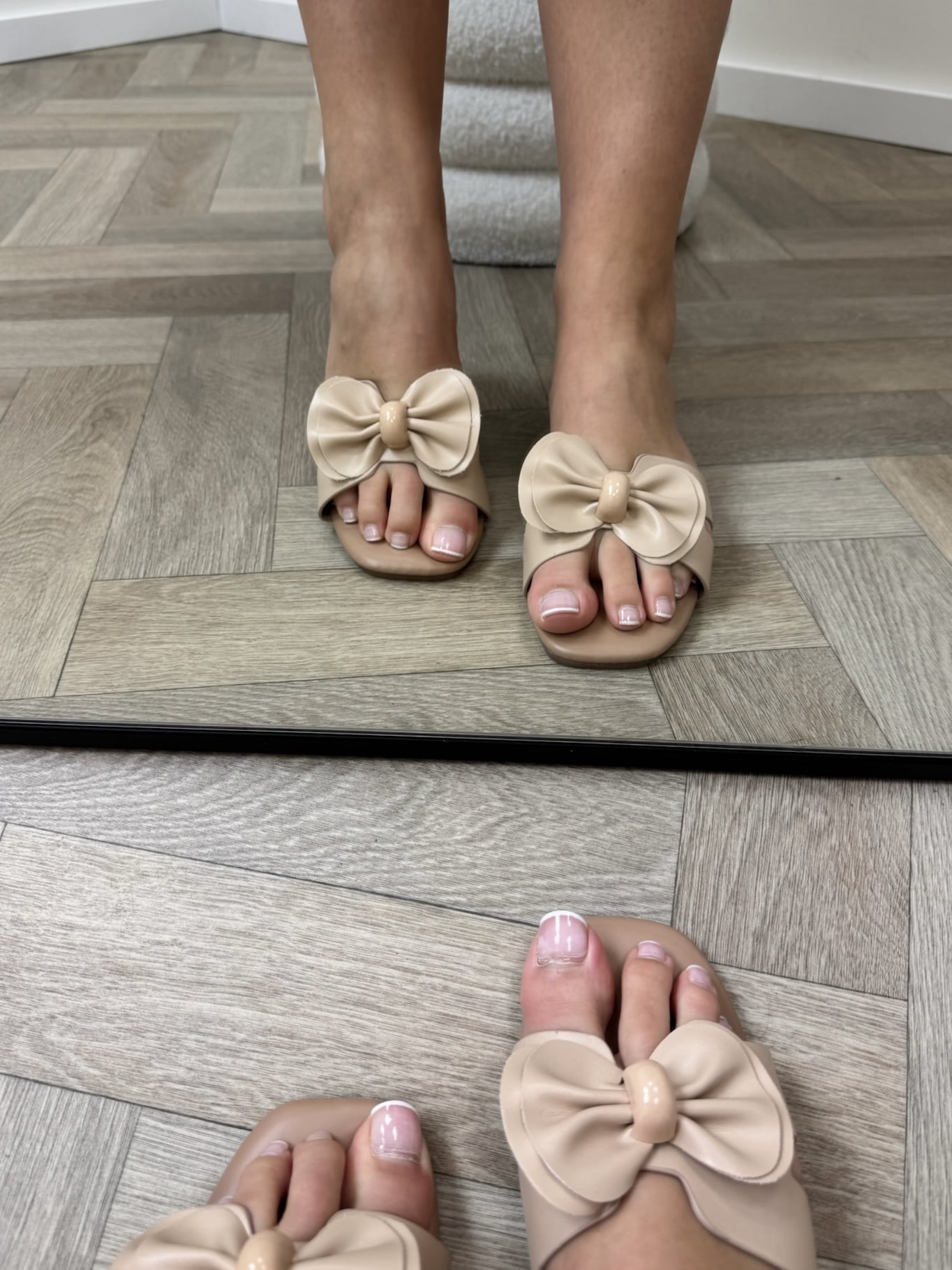 Slippers Bow Bella H005-PL Beige
