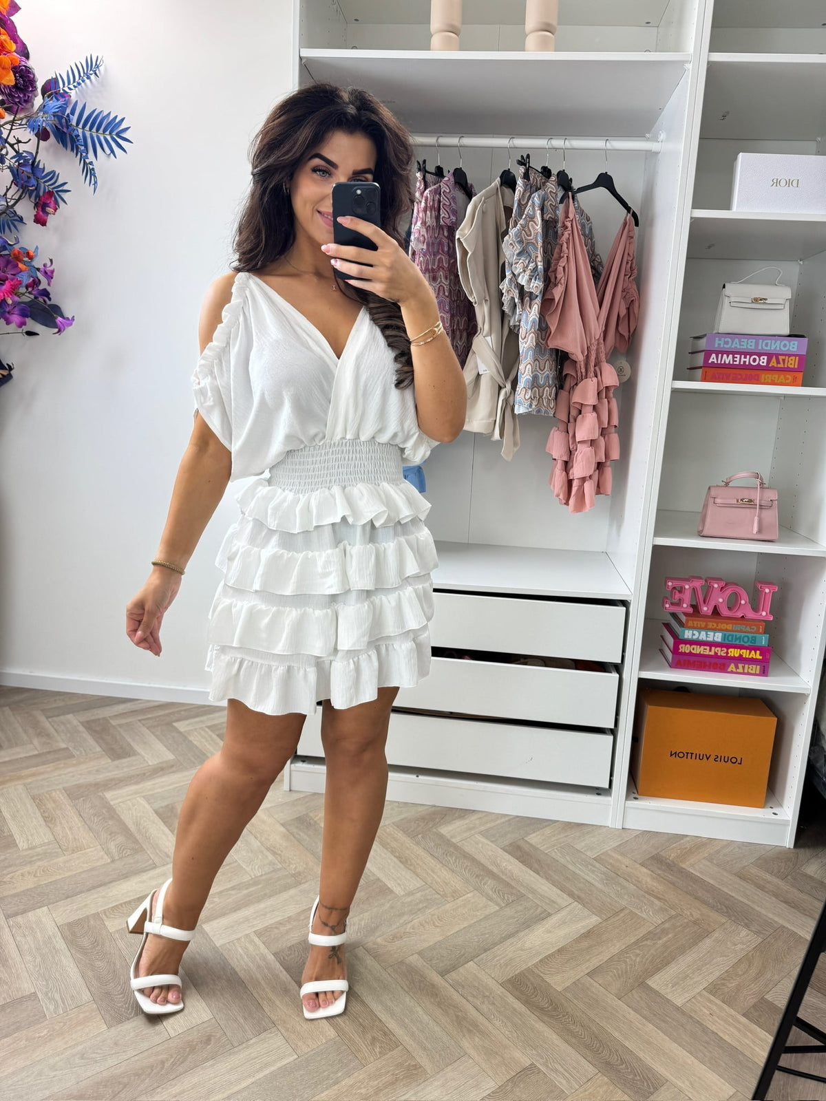 Dress Bella Ruffle White