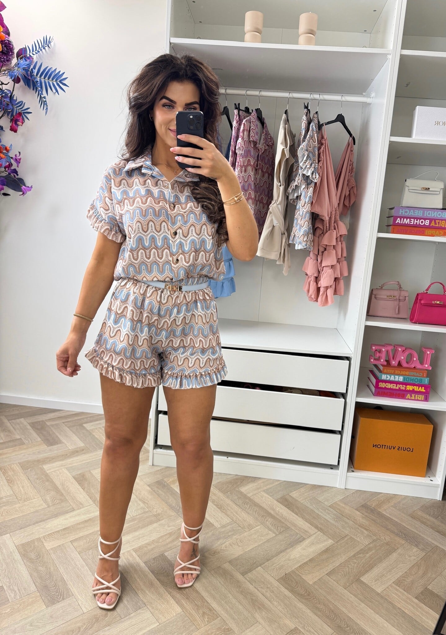 Set Wave Print Celina  Beige