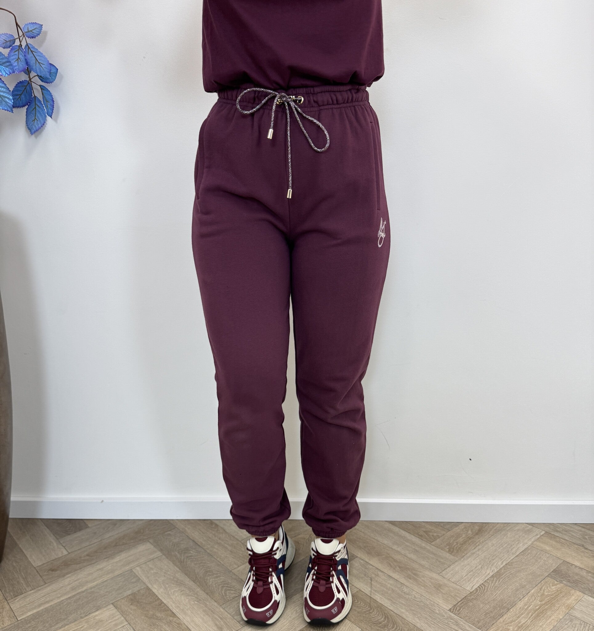 Pants LJ Logo Red Aubergine Liu Jo 1963