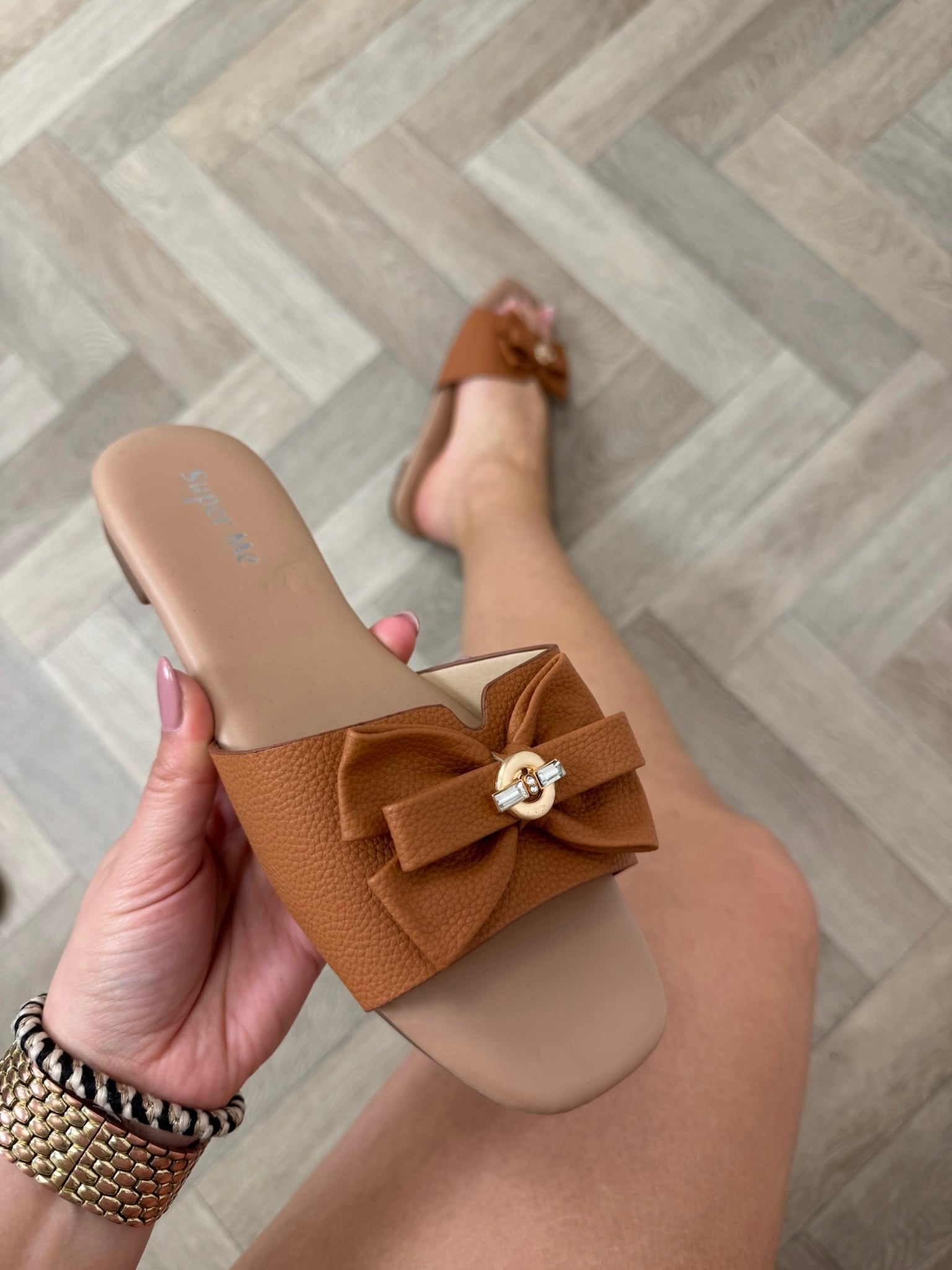 Slippers Gina Strikje HL003-PL Camel