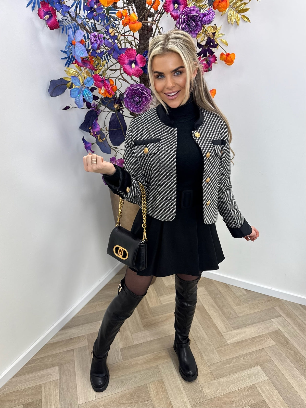 Tweed Jacket Jacky Black 23304