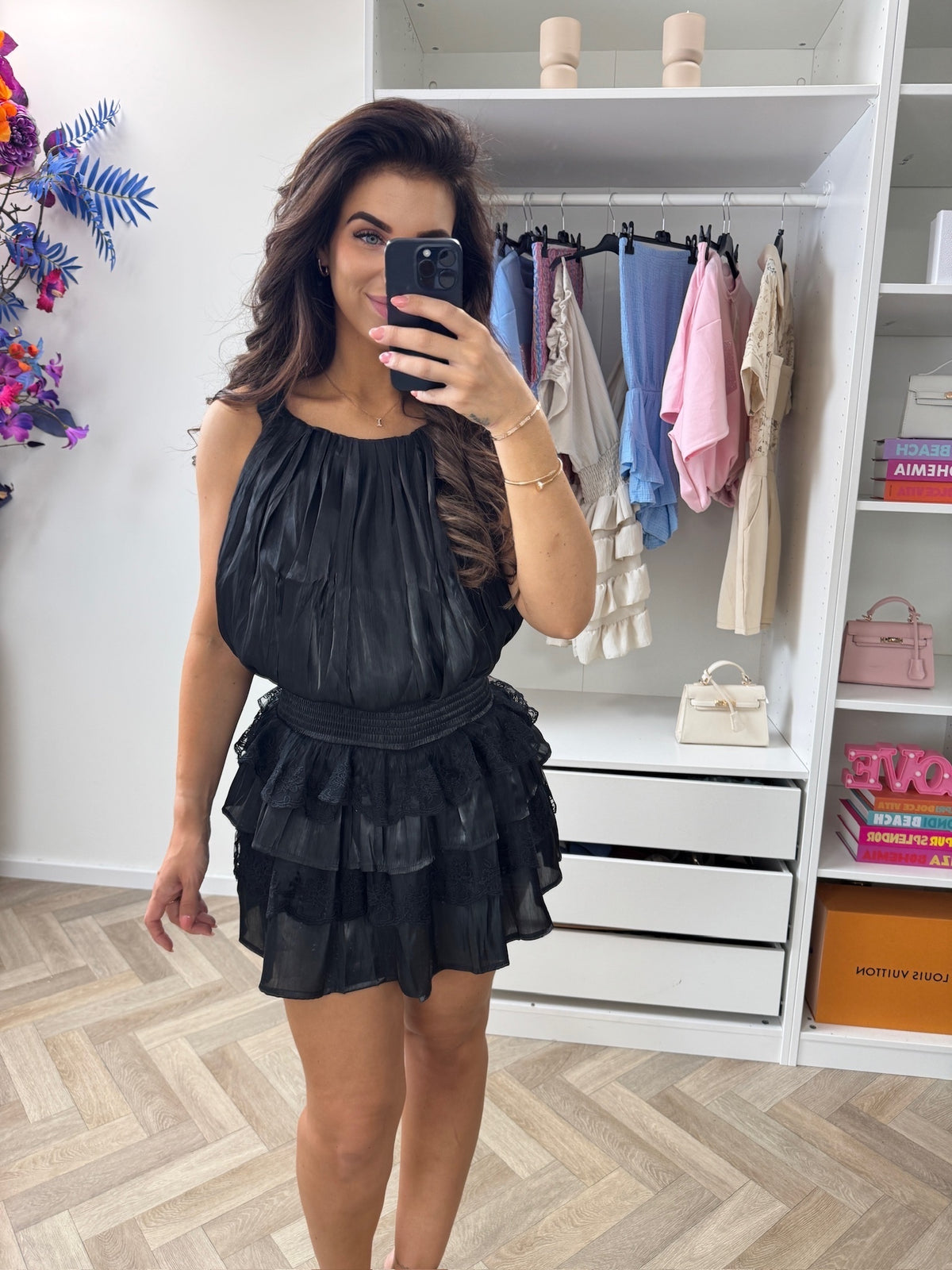 Dress Lina Ruffle Lace A68768 Black