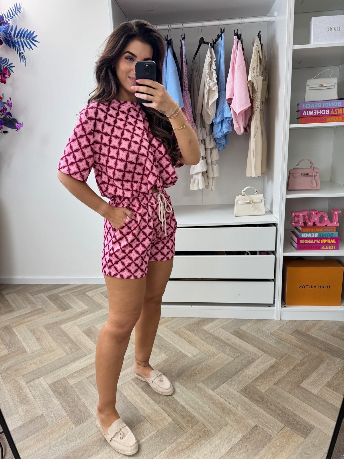 2 delige set Jill print Pink