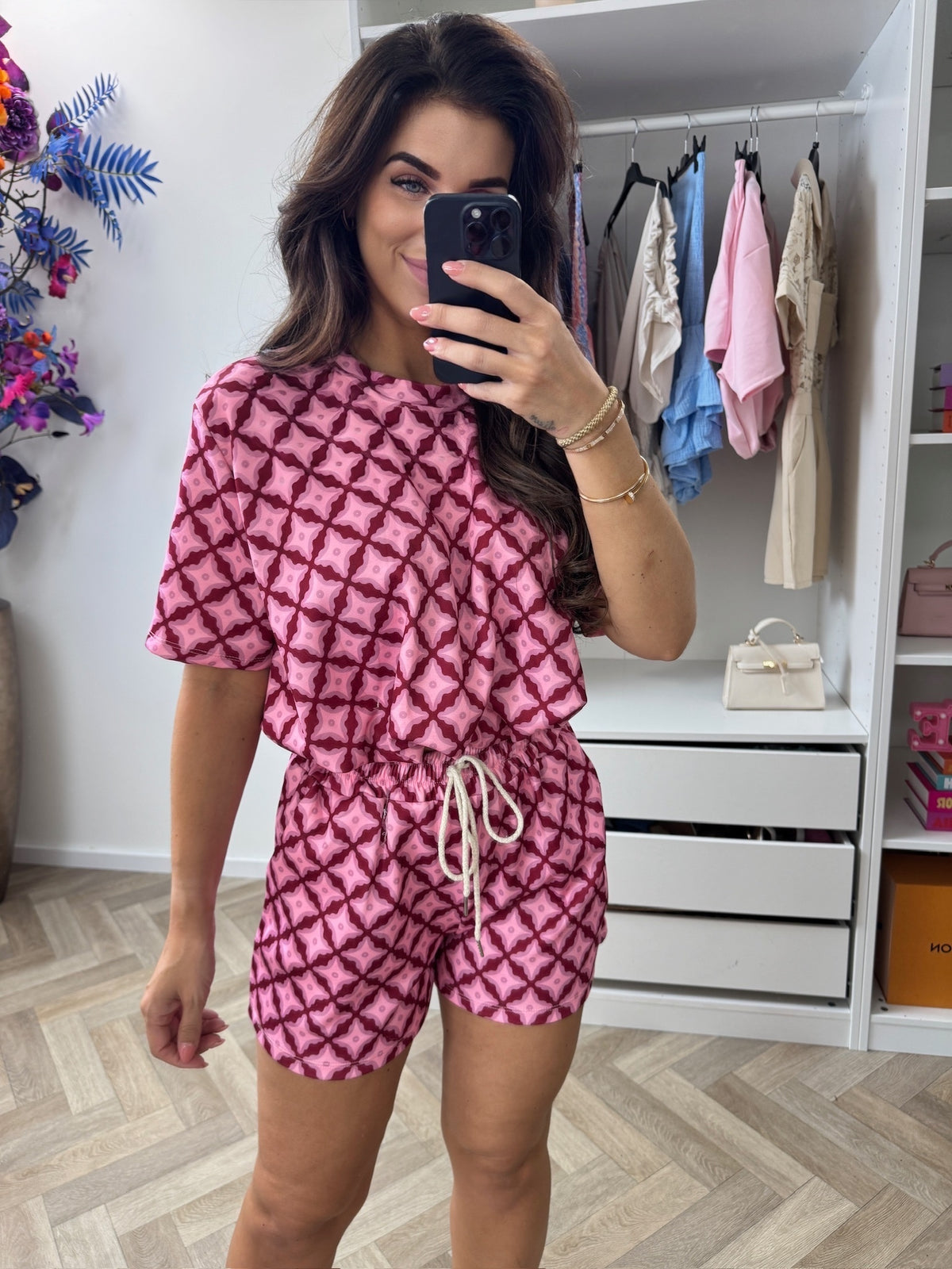 2 delige set Jill print Pink