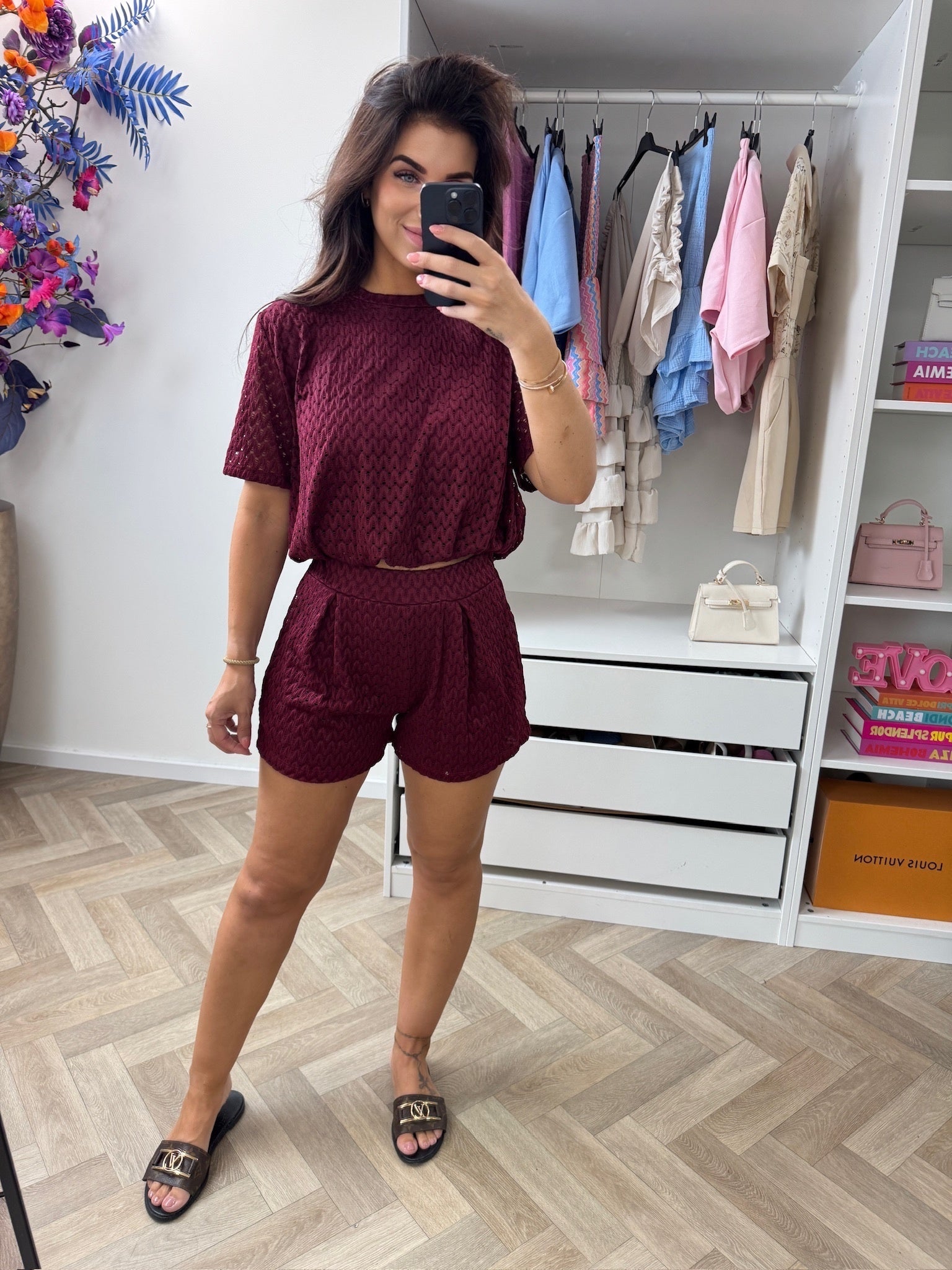 2 Delige Set Mandy Bordeaux