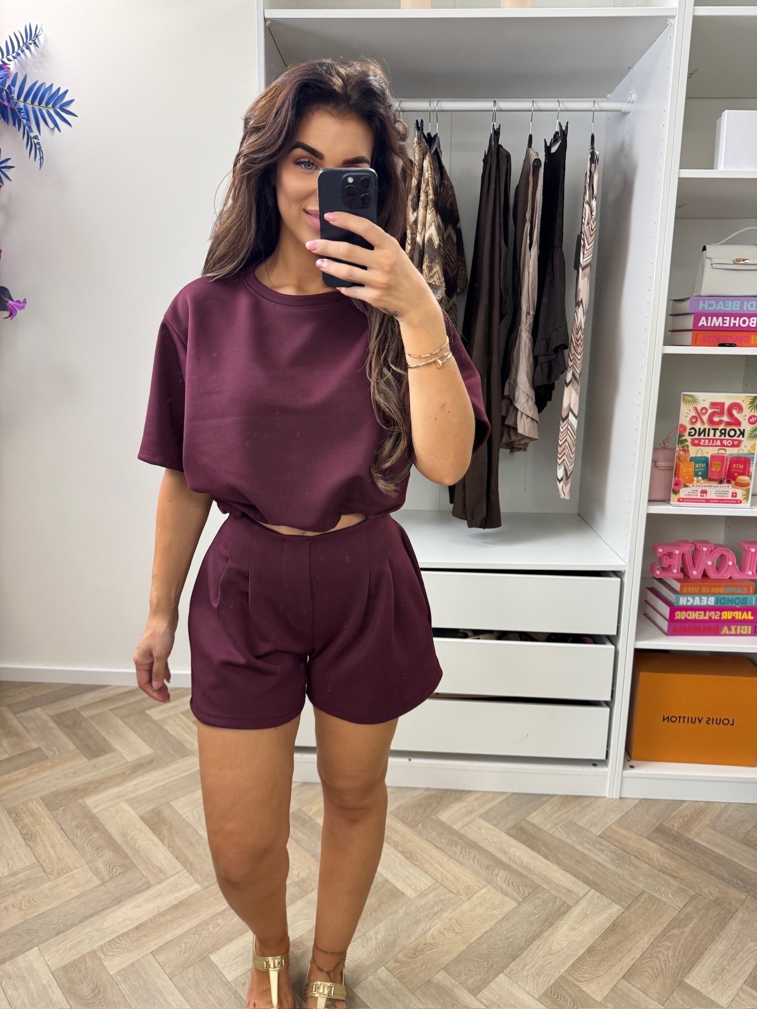 2 Delige Set Donna Z Bordeaux
