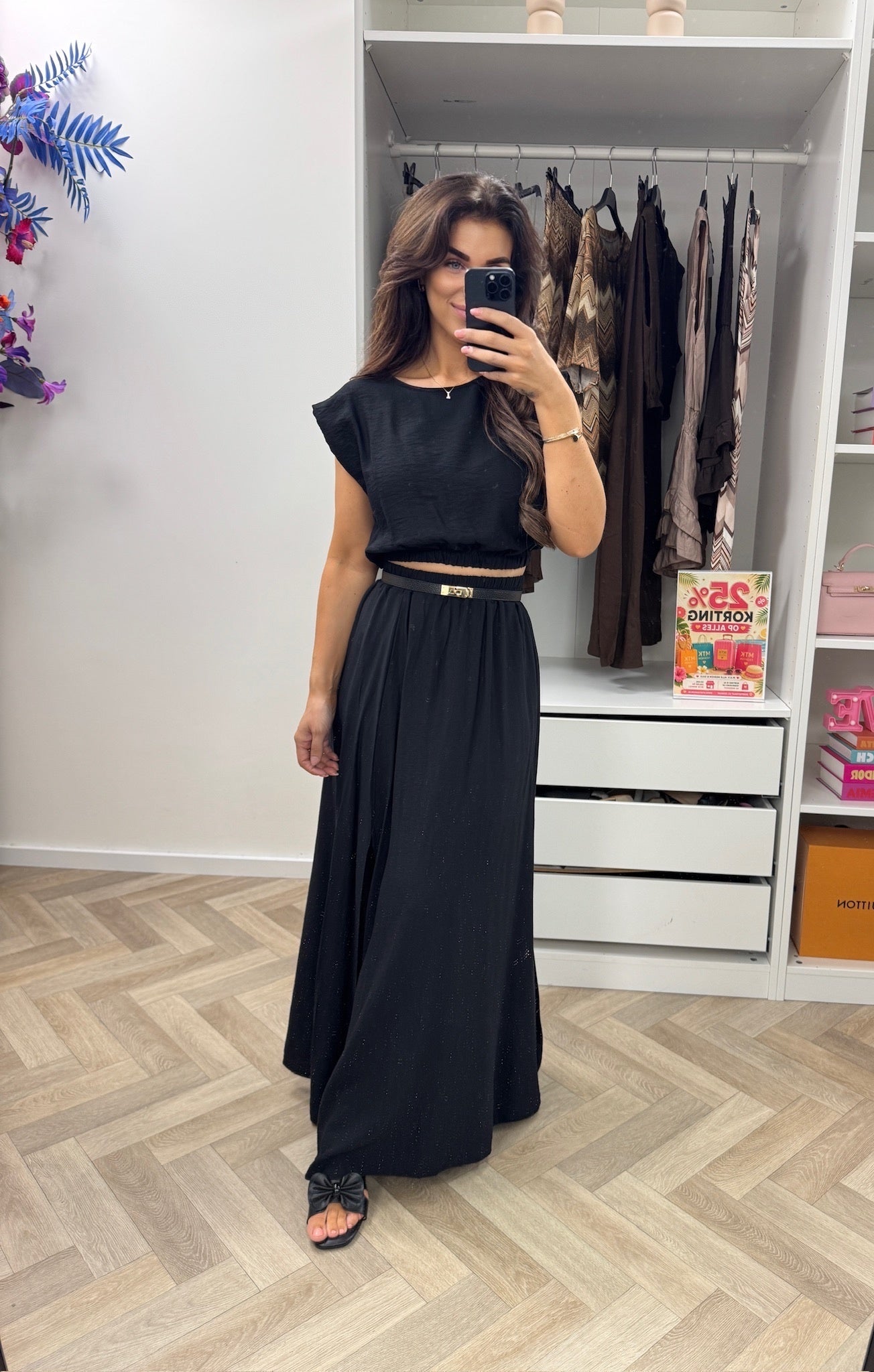 Set Long Skirt Black