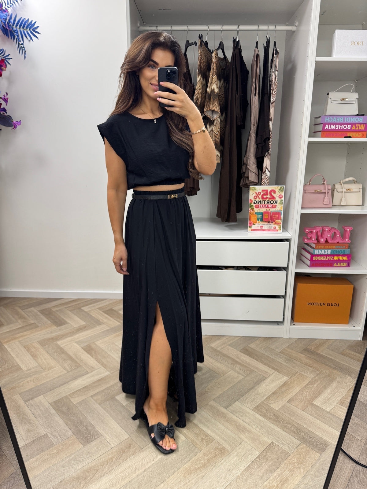 Set Long Skirt Black
