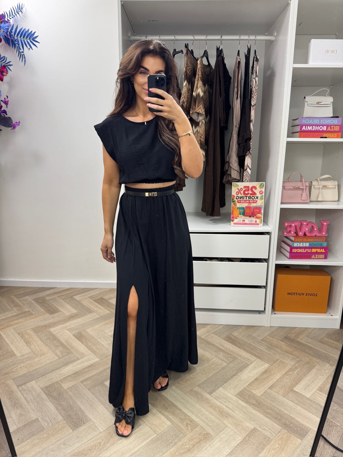 Set Long Skirt Black
