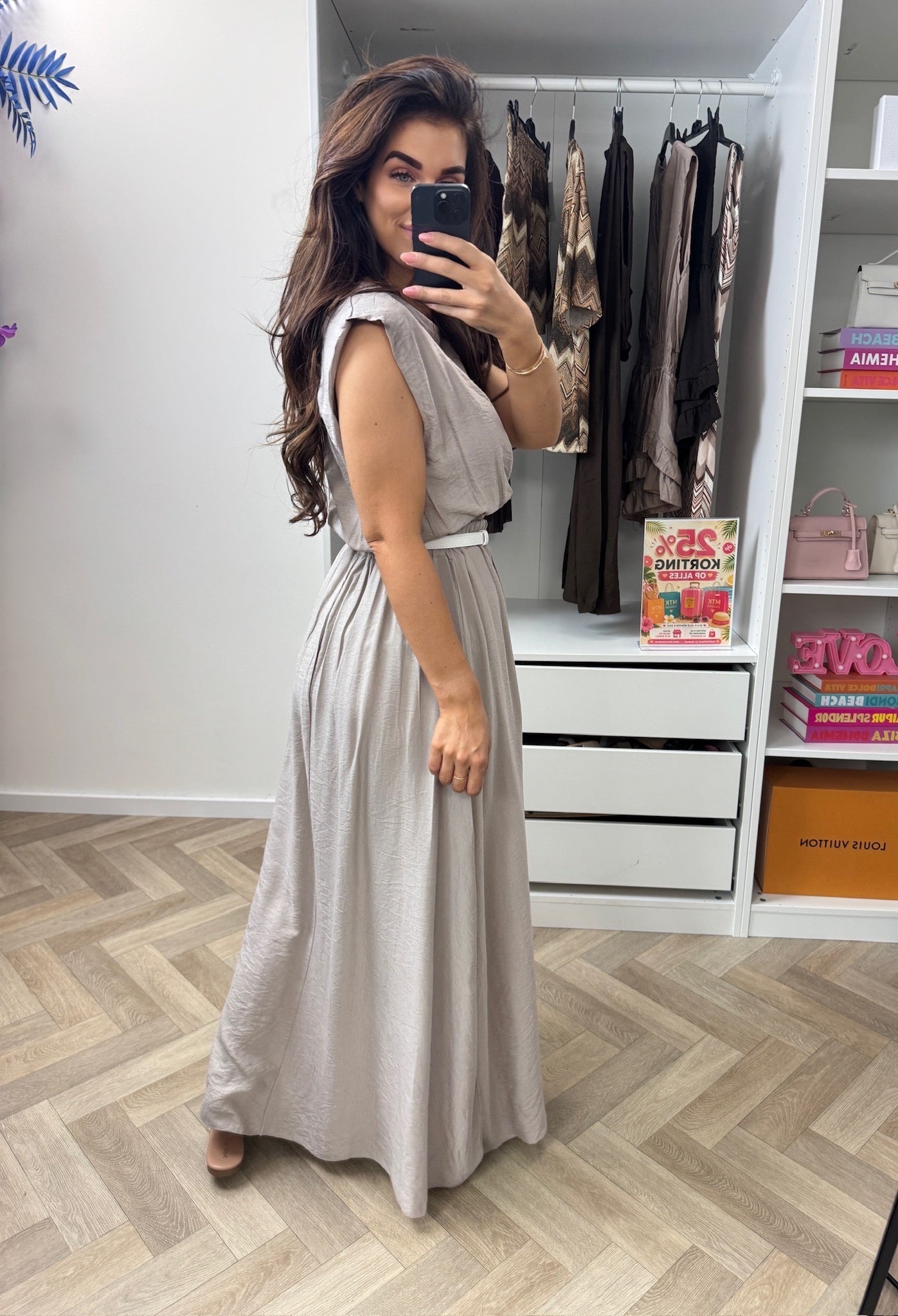 Set Long Skirt Beige
