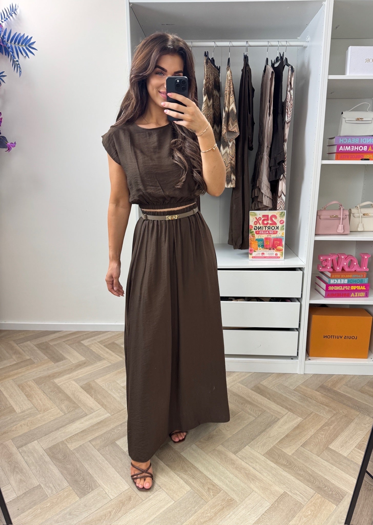 Set Long Skirt Choco