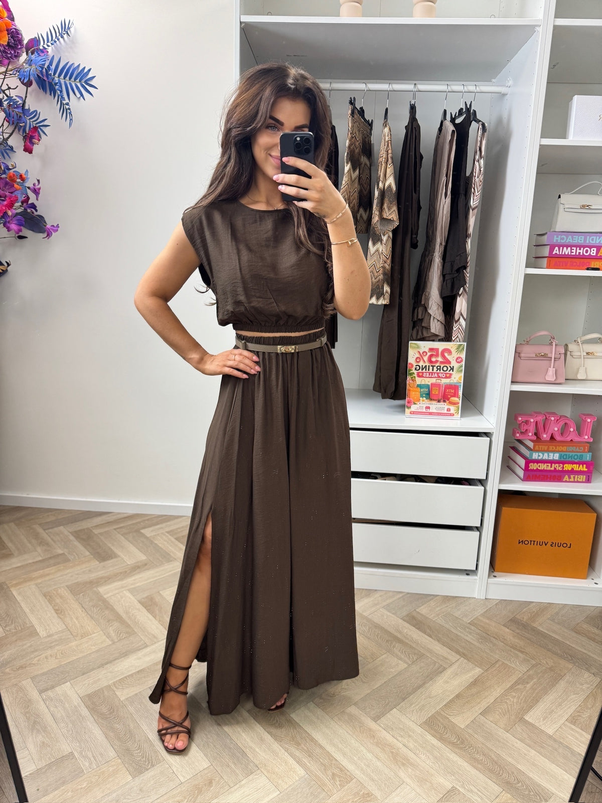 Set Long Skirt Choco