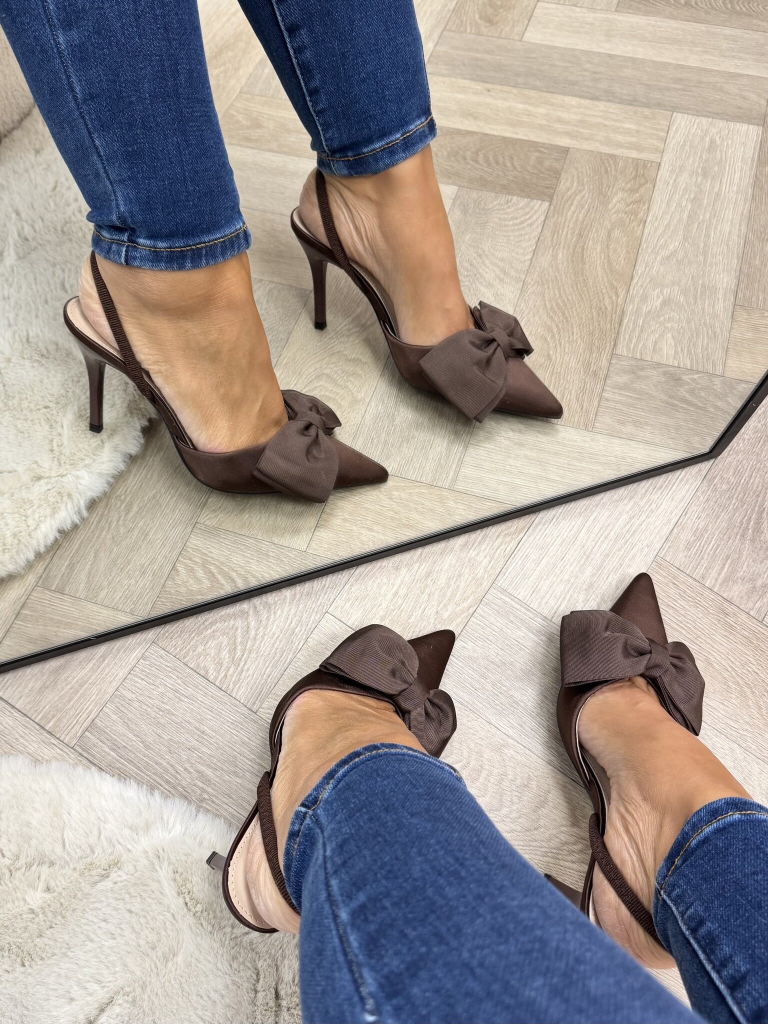 Heels bow BO-0288 Choco