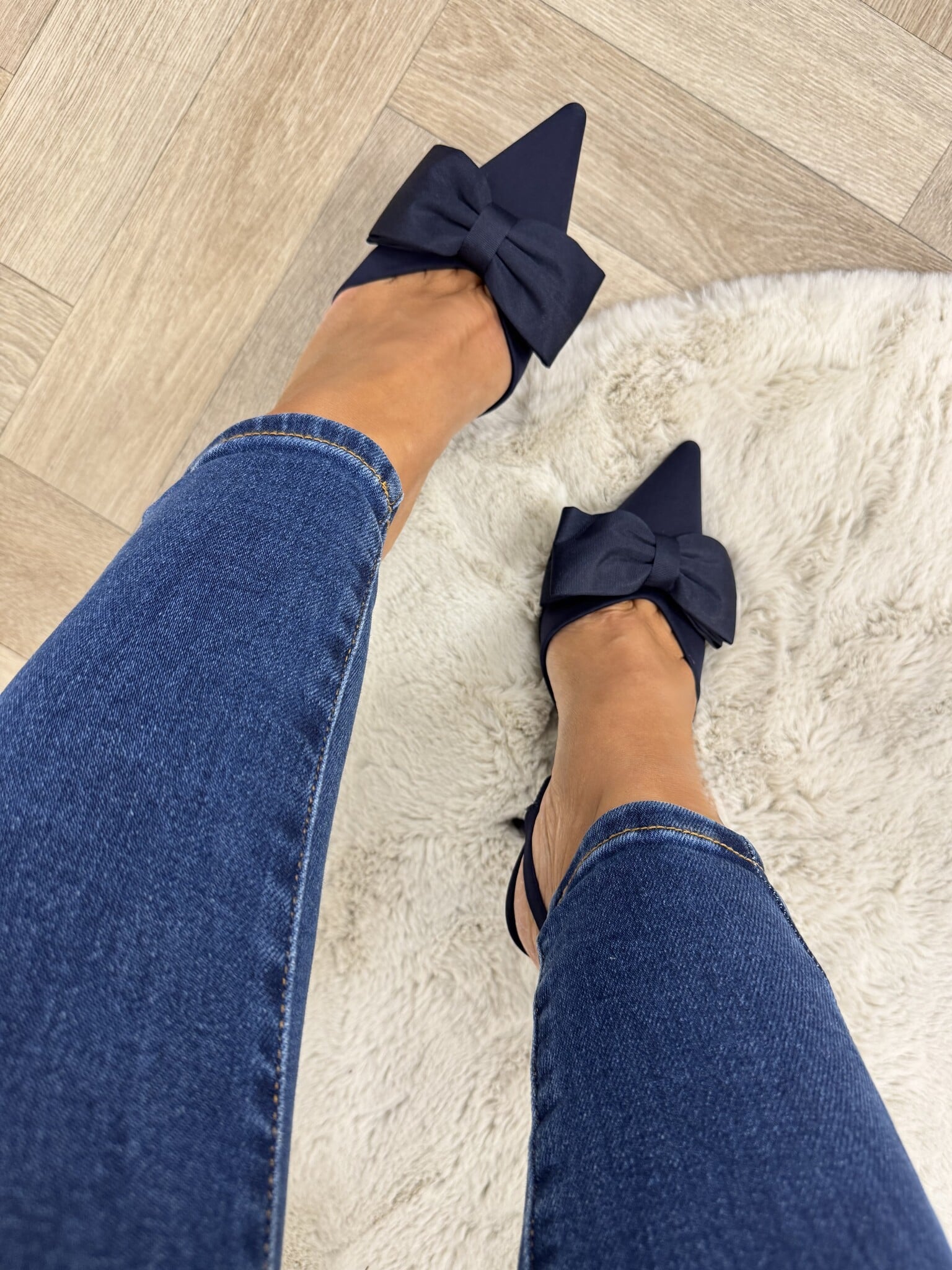 Heels bow BO-0288 Navy