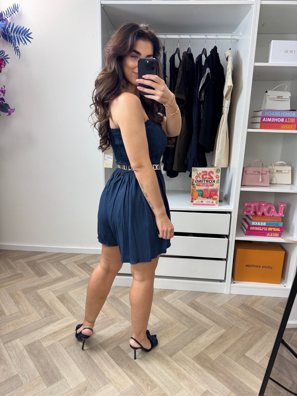 Strapless Jumpsuit Basic Navy