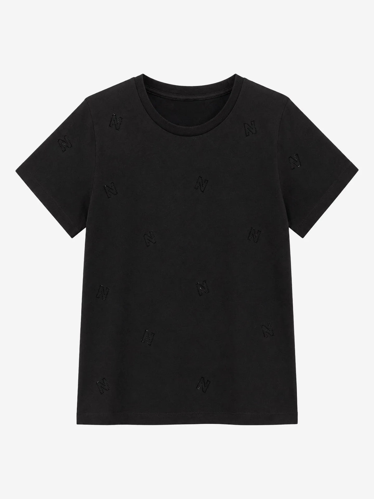 Allover N Strass T-shirt Black Nikkie