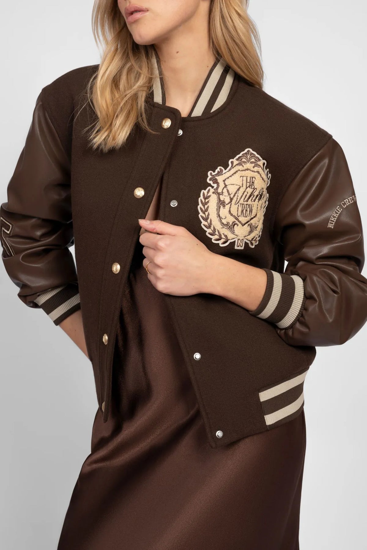Audra Bomber Jacket Chocolate Martini