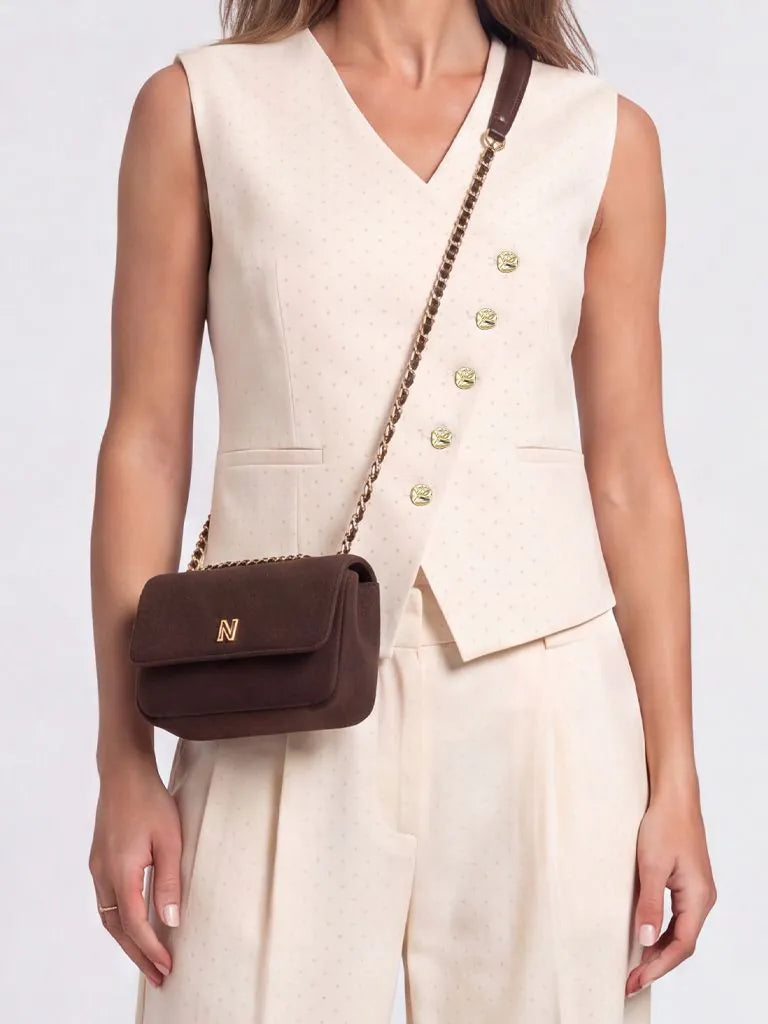 Shoulderbag Ann Glitter Chocolate Chip Nikkie