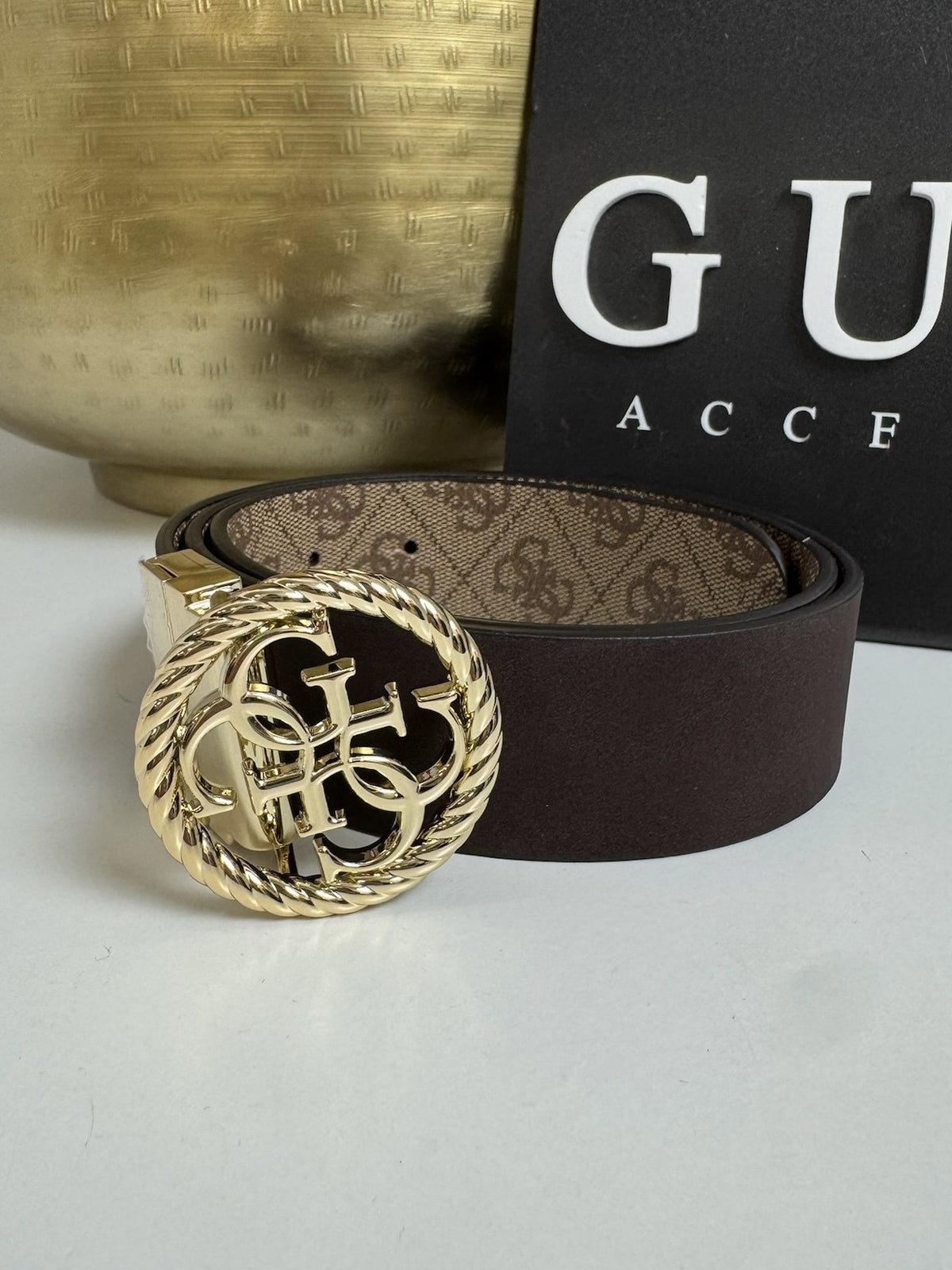 2 In 1 Belt Latte Logo/Choco Guess 1366