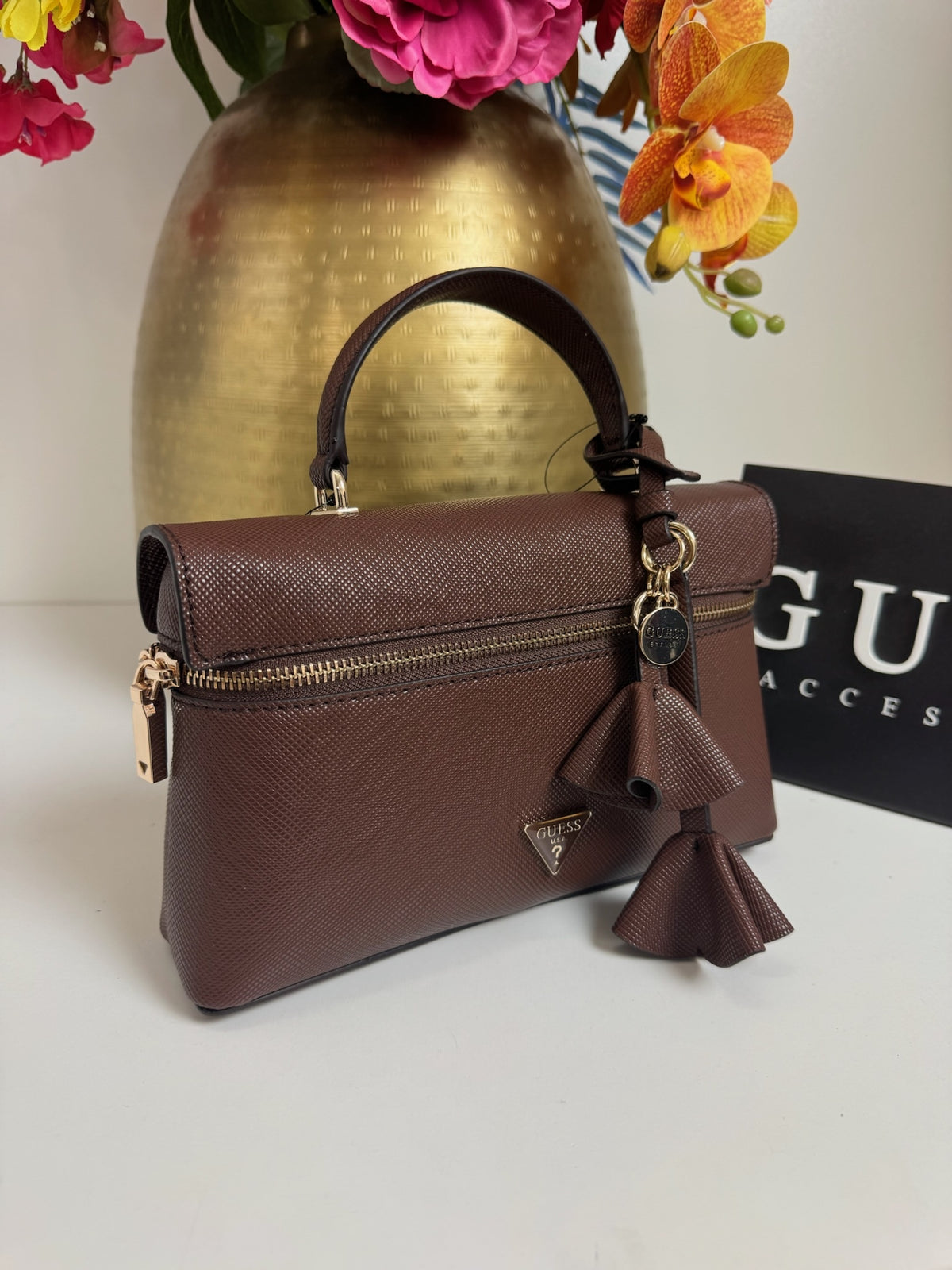 Crossbody Bag Danielle Choco Guess 1359