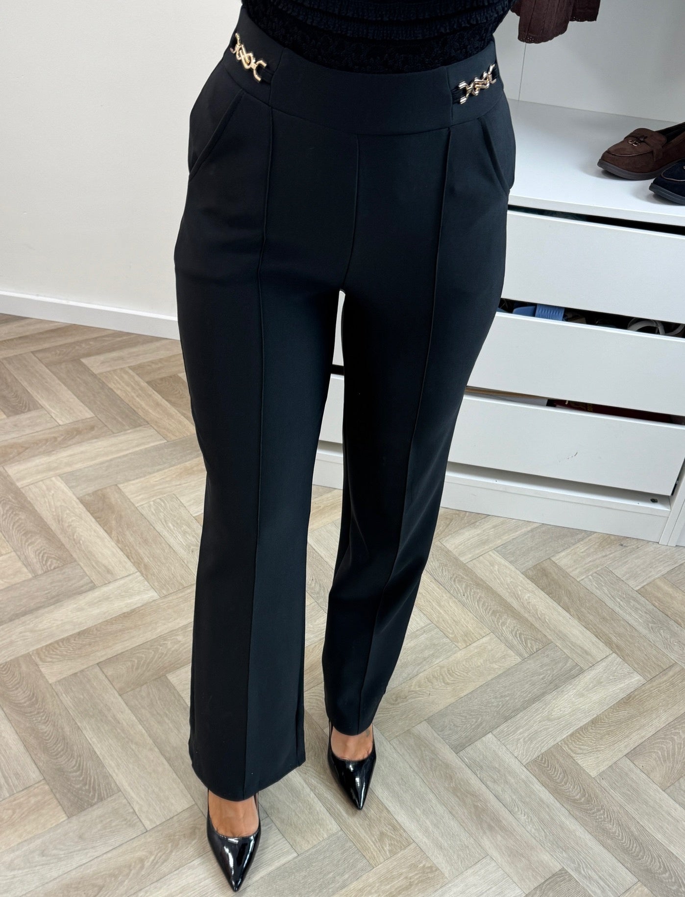 Scuba Pants Gold Detail Black LM3312 PRE ORDER