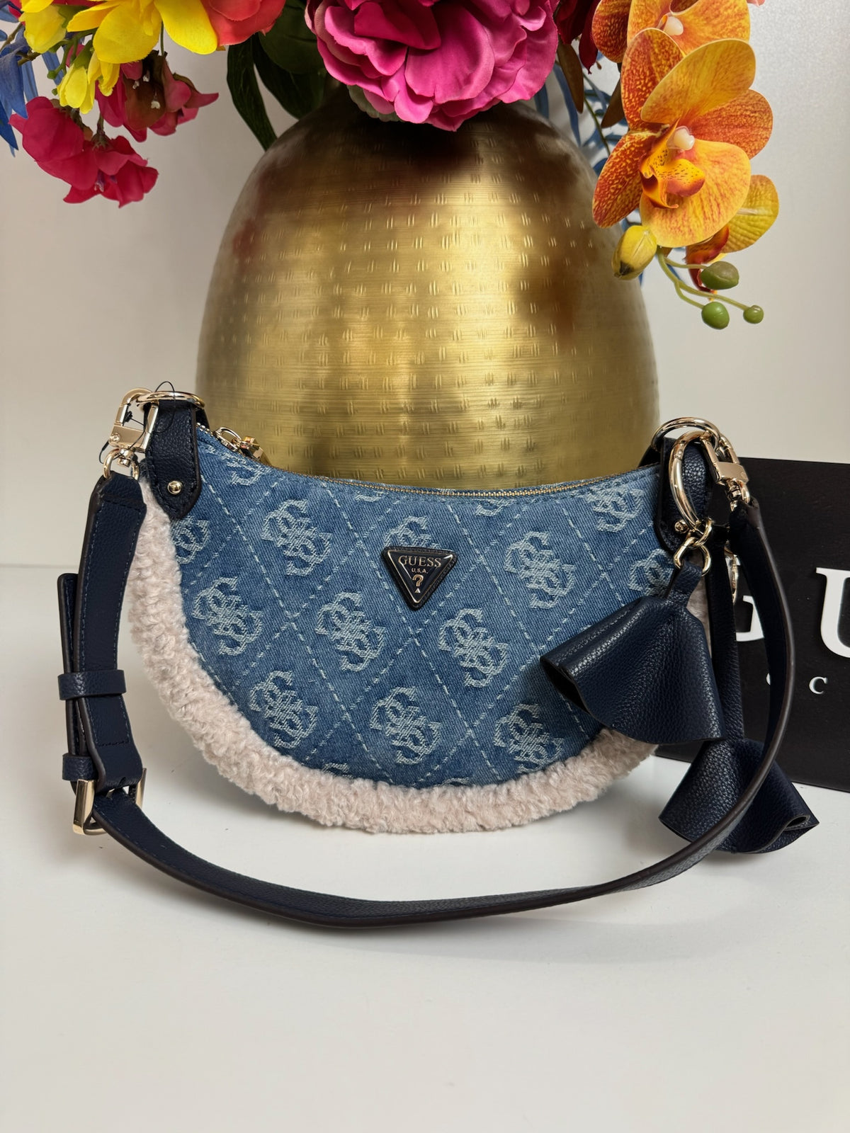 Shoulder Bag Denim Katie Guess 1357