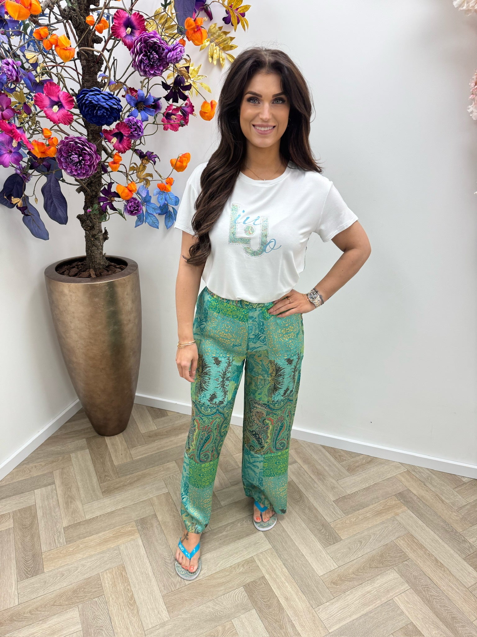 Pants Green Print Liu Jo 1950