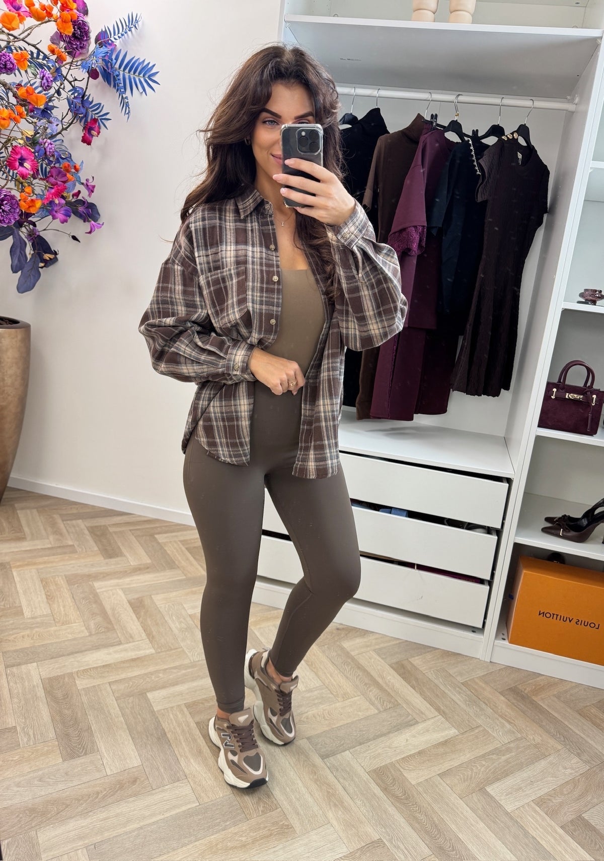Blouse Ruit Basic R2787 Taupe