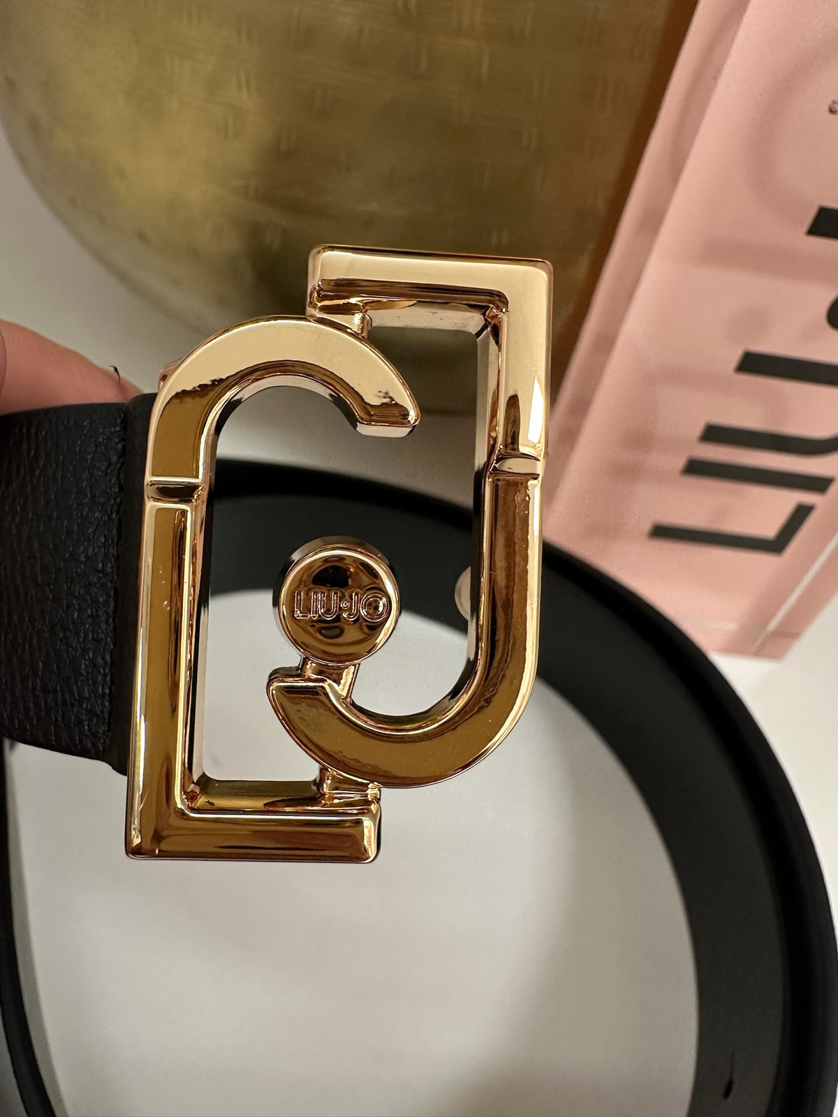 Belt LJ Logo Black 1076 Liu Jo